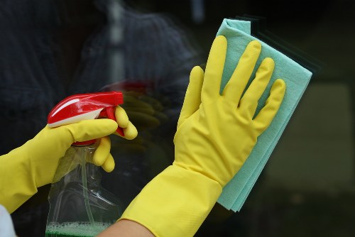 Carpet cleaning equipment prepared for a service appointment